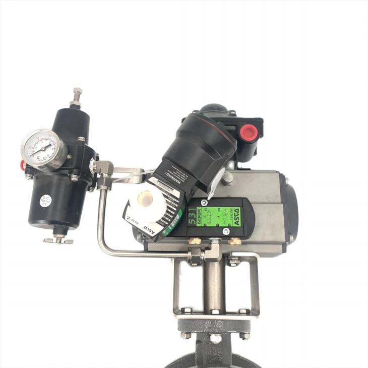 Pneumatic Cast Steel Flange Butterfly Valve