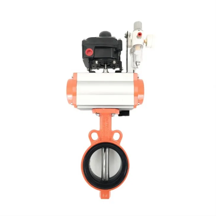 Soft Back Single Acting Pneumatic Clamp Butterfly Valve