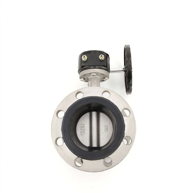 Katup Kupu-Kupu Flange Baja Tahan Karat